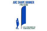 Medium 3m feather Banners ( Banner, Pole, Base)