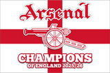 Arsenal Champions of England 2025/26 Flag