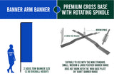 Medium 3m feather Banners ( Banner, Pole, Base)