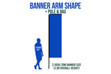 Medium 3m feather Banners ( Banner, Pole, Base)