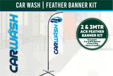 CAR WASH - Feather Banner Kit (2mtr & 3mtr)