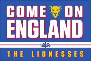 Come On England The Lionesses Football Club Flag