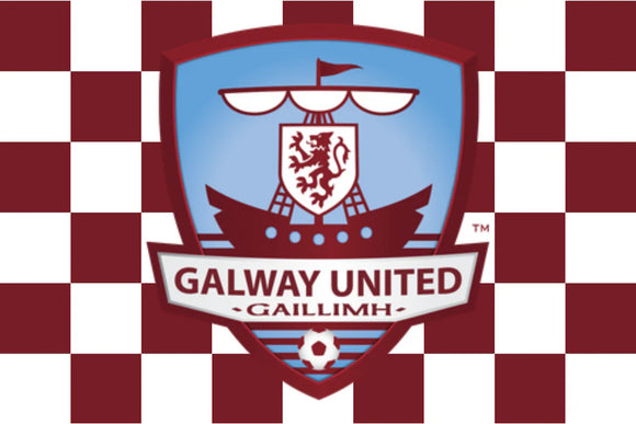 Galway United Football Chequered Club Flag