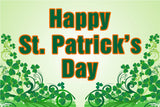 Happy St. Patrick's Day' Wild Shamrock Flag