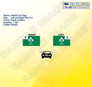 Ireland Rugby Car Flag Set