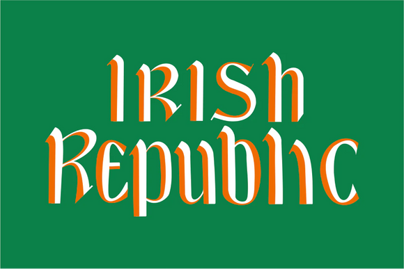 Irish Republic Text Flag