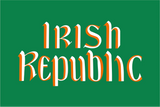 Irish Republic Text Flag