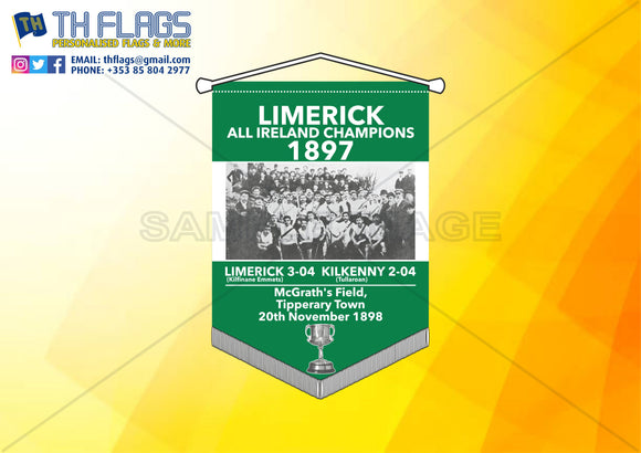 Limerick All Ireland Hurling Winners Pennants (ALL 12)