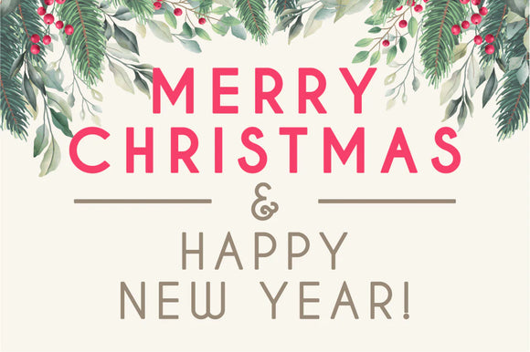 Merry Christmas and Happy New Year Flag