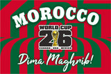 Morocco World Cup 2026 Football Supporter Flag