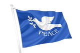Peace Flag - White Dove on a Blue Background