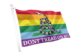 Rainbow Gadsden "Don't Tread On Me" Flag