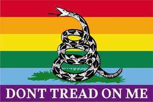 Rainbow Gadsden "Don't Tread On Me" Flag