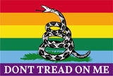 Rainbow Gadsden "Don't Tread On Me" Flag