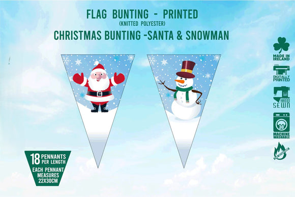 Snowman & Santa Bunting