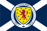 Scotland Football Crest On St Andrews Cross Flag