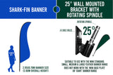 Medium 3m feather Banners ( Banner, Pole, Base)