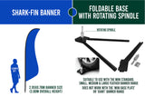 Medium 3m feather Banners ( Banner, Pole, Base)