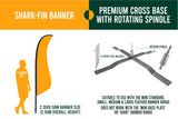 Small 2m feather Banners ( Banner, Pole, Base)