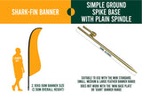 Small 2m feather Banners ( Banner, Pole, Base)