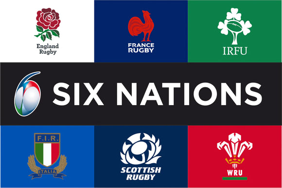 Six Nations Rugby Crested Flag