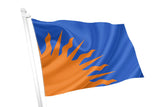 Sunburst(modern version) - Orange and Blue Flag