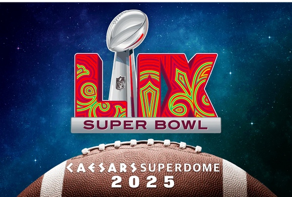 Super Bowl 2025 Logo Flag