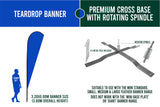 Medium 3m feather Banners ( Banner, Pole, Base)