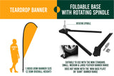 Small 2m feather Banners ( Banner, Pole, Base)